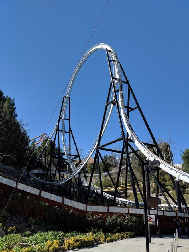 Full Throttle Six Flags Magic Mountain record breaking loop